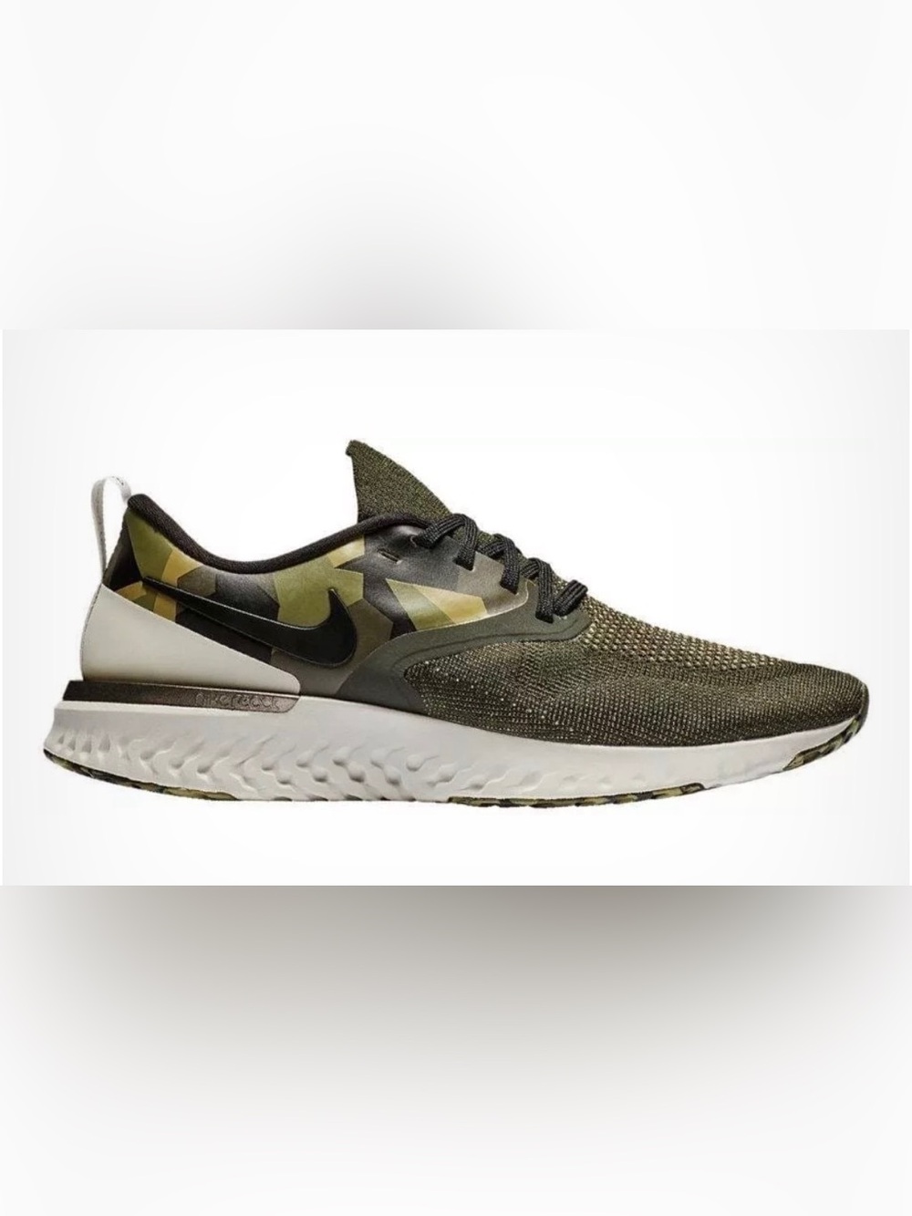 Nike Olive Green Camo-Accent Running Sneakers